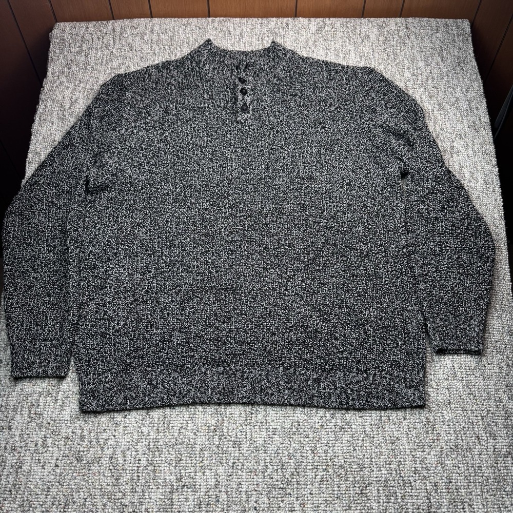 Kingsize Sweatshirt Mens 4XL Tall Pullover Black Gray Acrylic NWOT